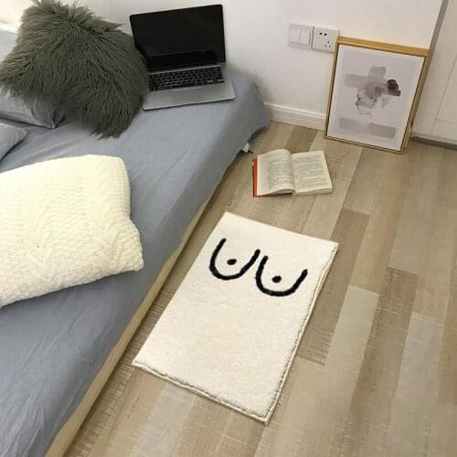 INS Area Carpet Absorbent Bathroom Carpets Floor Mat Soft Fluffy Bedside Rugs Doormat Non-slip Welcome Rug Bedroom Decoration