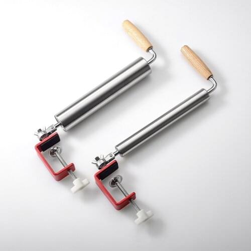 Spot 304 Stainless Steel One-handed Effort-saving Cane Household One-handed Roller Noodle Stick Dumpling Leather