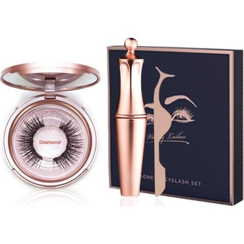 Magnetic Eyelashes Eyeliner Eyelash Curler Set Magnet Natural Long Magnetic False Eyelashes With Magnetic Eyeliner Tweezers Set