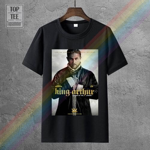 King Arthur Legend Of The Sword Movie MenS Black T Shirt New From Us