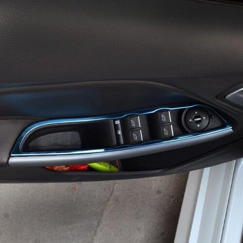 Stainless Steel Window Switch Decorated Frame Sticker For Ford Focus 2015-2017 Z2EA310