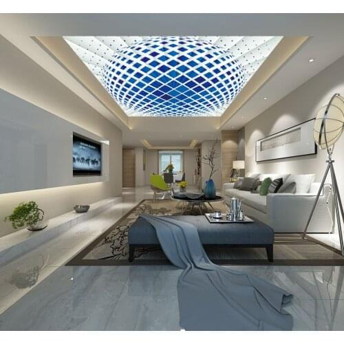 Modern style Large ceiling Papel Mural 8d/3D Geometric pattern Wallpaper Mural for Living Room Wall paper 8d Photo Mural