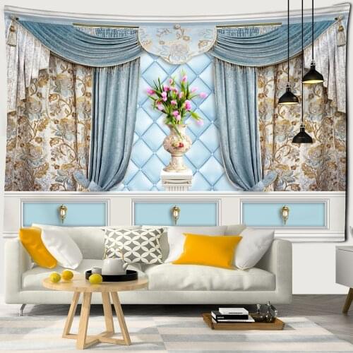 Curtain Pattern Tapestry Wall Hanging Fresh And Simple Art Bohemian Hippie Witchcraft Bedroom Home Decor
