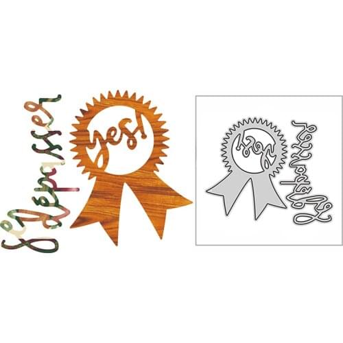 New Yes Go Beyond French Word Bow Craft Embossing Mold 2021 Metal Cutting Dies for DIY Decorative Scrapbooking Album Card Making