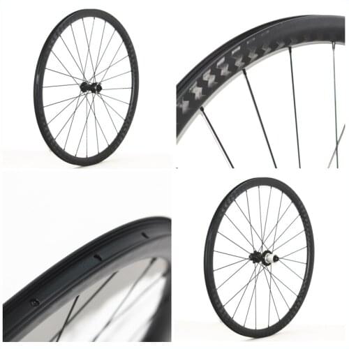 Axle Hubs Disc Brake Wheels Cyclocross Wheelset 33mm Carbon Tubeless Carbon Bicycle Disk Wheelset U Shaped Bicycle Gravel Rims