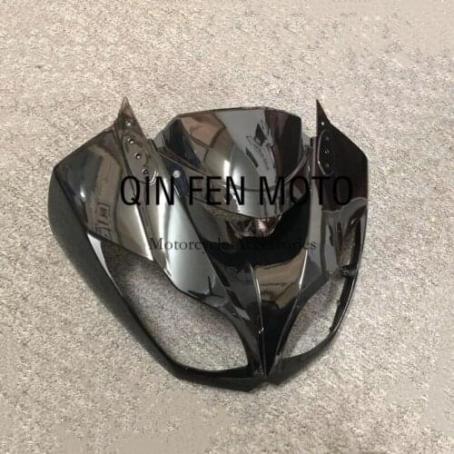 Front Upper Fairing Headlight Cowl Nose Fit For Kawasaki Ninja ZX6R 2009-2012 bright black 2010