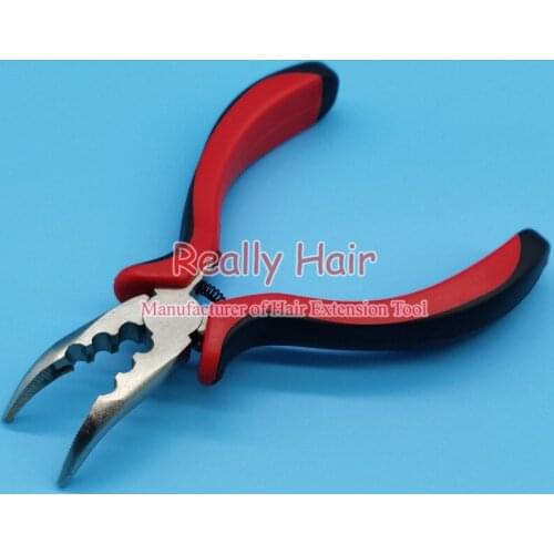 Hair Plier Professional Tool for Pre-bond Hair Extensions Hair Extension Plier Pink And Black Handle 1Pcs per lot