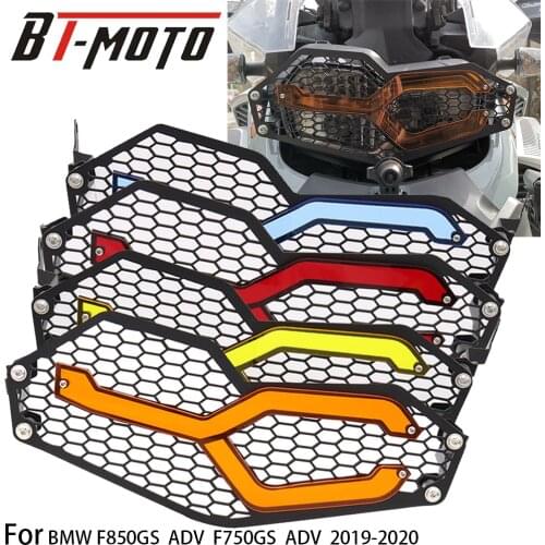 For BMW F750GS F850GS Adventure F850 GS/ADV 2019 2020 Motorcycle Headlight Protector Acrylic Lamp Patch Guard Grille Grill Cover