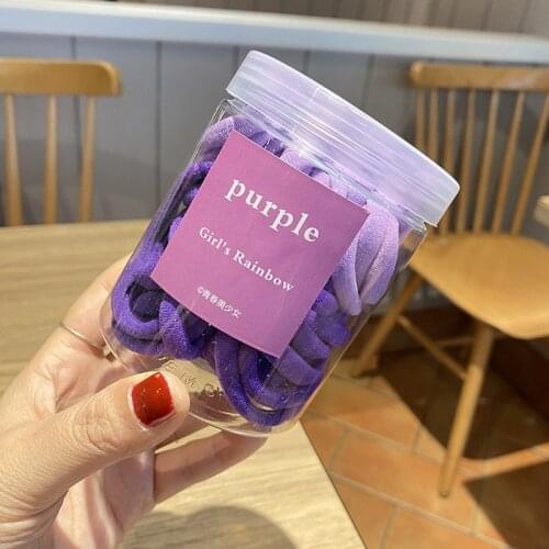 50/Set Women Girls 4CM Candy Color Elastic Hair Bands Ponytail Holder Rubber Bands Korean Hair Rings Scrunchie Hair Accessories