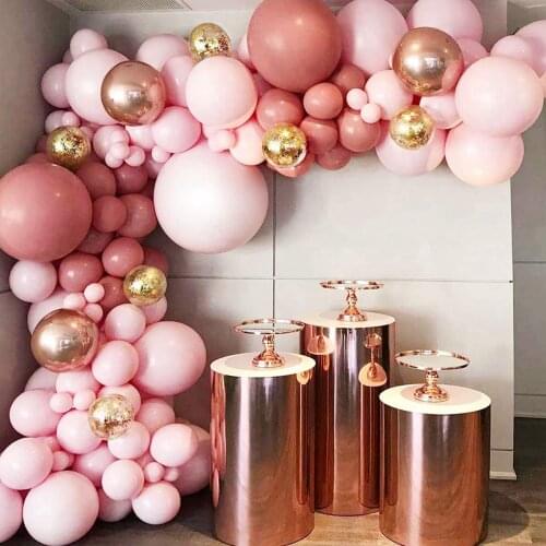Pink Balloons Arch Kit Garland Baloon Background Birthday Party Decorations Kids Baby Shower Decor Baloons Wedding Balloon Bride