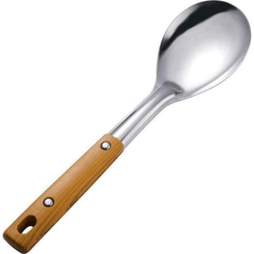 Soup Scoops Handle Cooking Spatula Stainless Steel Rice Spoon Soup Ladle Catering Tableware Kitchen Utensil cocina accesorio