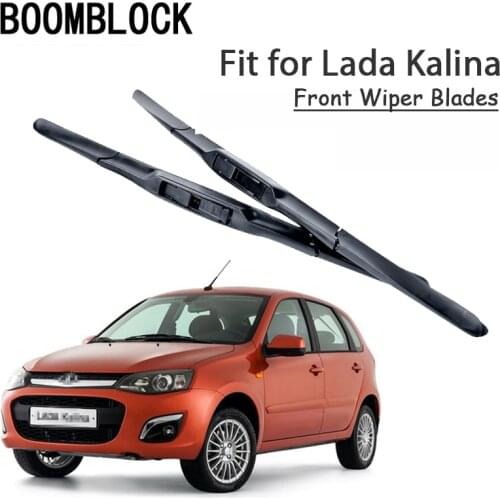 BOOMBLOCK 2PCS High Quality Front Windshield Wiper Blades For 2004-2013 Lada Kalina Accessories