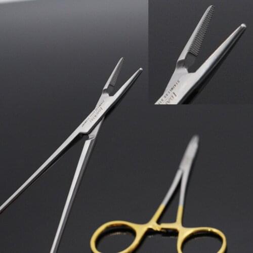 Dental Orthodontic Tweezer 2Type Needle Holder Pliers Stainless Steel Forceps For Dentist Lab