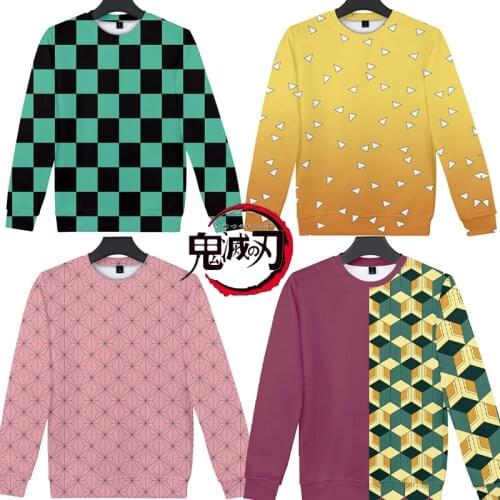 Cosplay Demon Slayer Kimetsu No Yaiba Hooded Sweatshirt Anime 3D Printed Streetwear Sweater Women/men Winter Hoodies Top