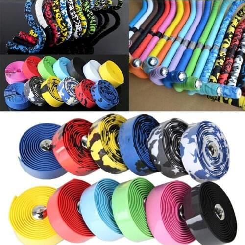 2pcs Bicycle Handlebar Tape Bike Mountain Cycling Handle Nonslip Belt Rubber Tape Wheel Cover Bike Accessories
