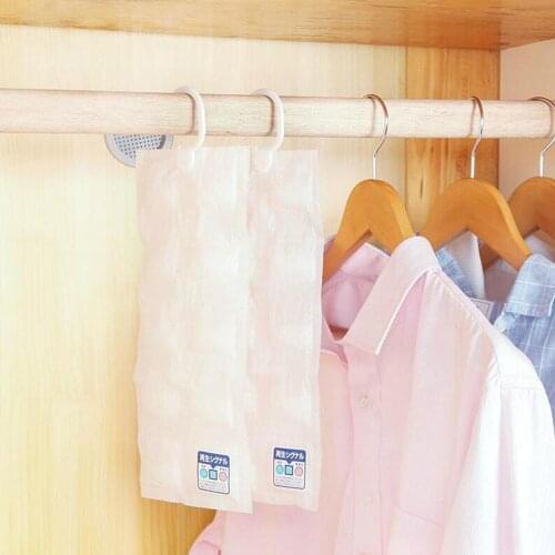 2PCS Recyclable Dam prid Moisture Absorber Dam prid Hanging Wardrobe Dehumidification Bag Desiccant desiccant #1009