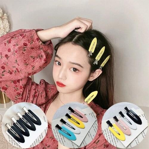 4PCS/Set Traceless Fixed Hairpin Woman Hair Styling Makeup Barrettes Hair Bangs No Bend Seamless Hair Clips Accessories