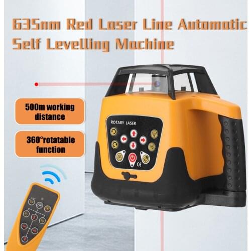 635nm Automatic Self Levelling Rotating Laser Rotary Laser Level 500m Range RED Laser Line Adjustable Speed Angle Level Machine
