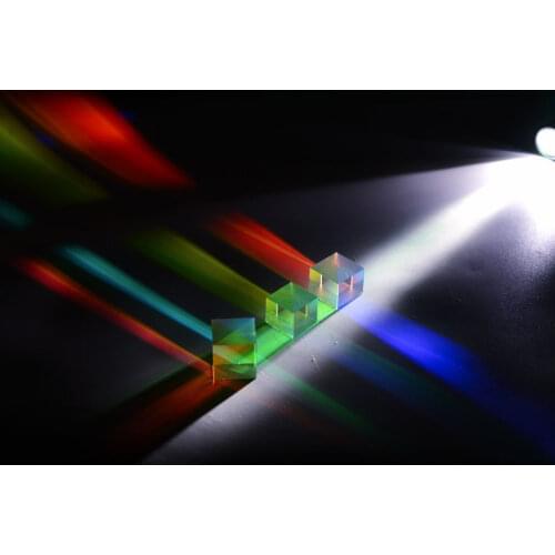 8pcs 2.4x2.4x2.5cm Broken RGB X-Cube Prism Combiner Splitter Cross Dichroic DIY