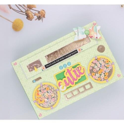 YPPCRAFT Large Boombox Retro Metal Cutting Dies Stencils for DIY Scrapbooking Decorative Embossing DIY Paper Cards