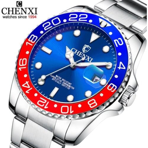 CHENXI Luxury Brand Men Business Sport Watches Mens Quartz Clock Full Steel Waterproof Wrist Watch relogio masculino Watch Man