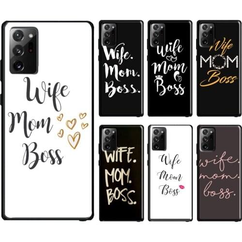 Wife Mom Boss Case For Samsung Galaxy S10 Plus S8 S9 S20 FE Note10 Plus Note9 Note20 S21 Ultra Cover Bag