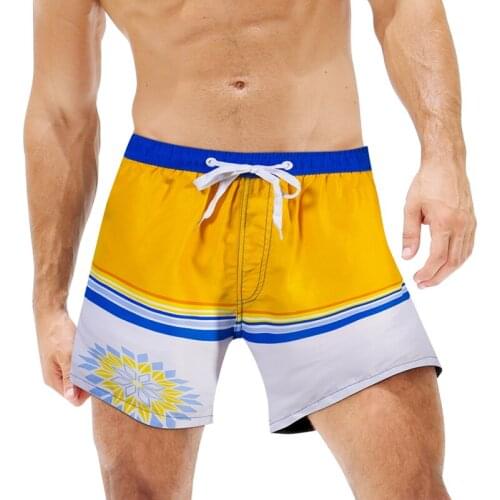 Color print Beach Shorts Men Swimwear Beach Pants Plus size swim trunks fashion swim Shorts Swim Surfing Board Shorts