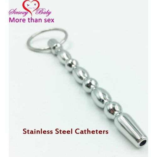 DA-024 130mm Hollow Urethral Dilators Stainless Steel Urethral Plug Penis Plug Urethra Sounds Tube Stretching Sex Toys for Men