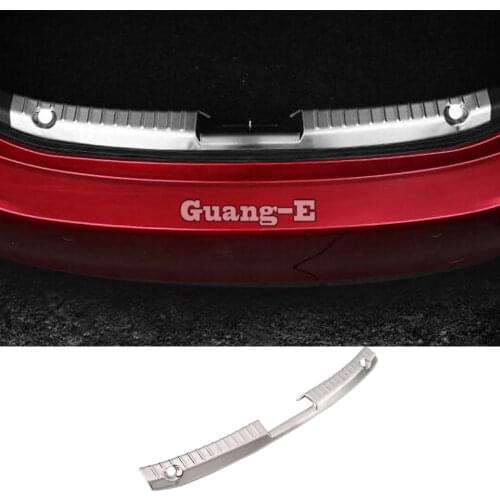 For Mazda 3 Axela M3 2014 2015 2016 2017 2018 2019 Car Body Rear Bumper Trim Stainless Steel Scuff Sill Trunk Plate Pedal 1pcs