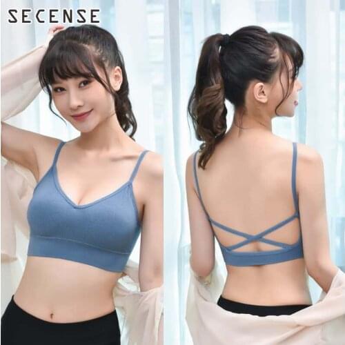 S1sense Seamless Open Back Sports Push Up Bra Top Brassiere For Women Wirefree Underwear Sexy Backless Bralette