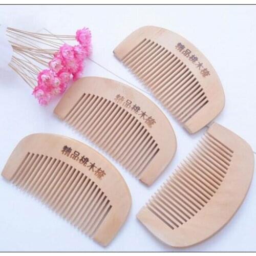 Eco-friendly 9*5CM anti-static natural peach wooden comb massage comb for promote blood circulation as detangle styling comb