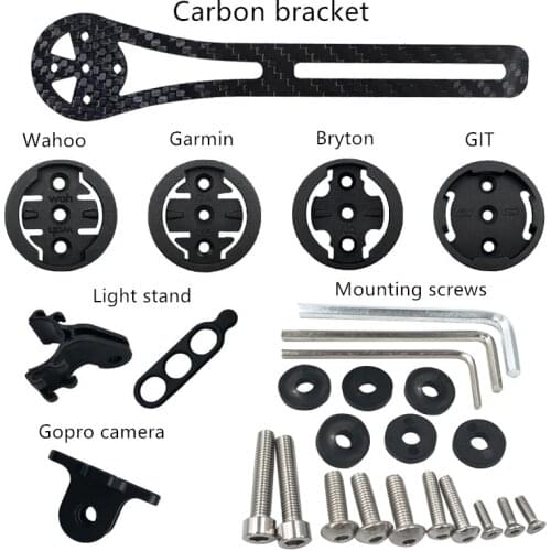 Garmin Computer Carbon Mount Bicycle Road Bike Computer Stopwatch Mount Carbon Holder For Garmin gopro Bryton Wahoo
