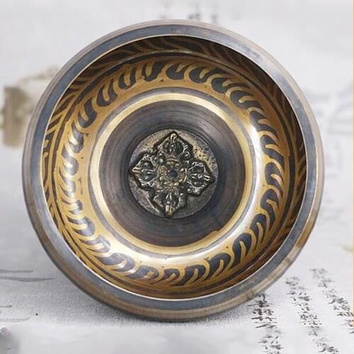 Gu08 Meditation Yoga Musical instrument Himalayan Hand Hammered Chakra Handmade Bowl Decorative-wall-dishes Tibetan Buddhist
