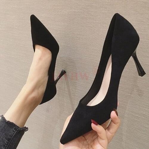 Замшевые туфли-лодочки JAYHW China At AliExpress