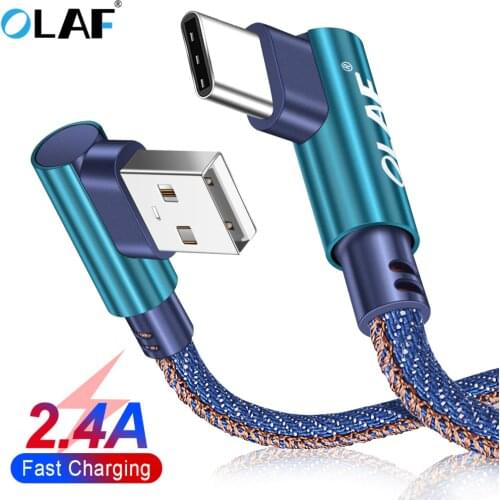 90 Degree USB Type C Cable Fast Charging Micro USB Cable For Redmi Note 8 Pro Samsung S10 S9 USB-C Cable 1M 2M Charger Data Cord