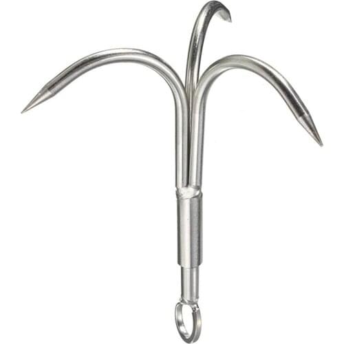 Mountaineering Grappling Hook Outdoor Camping Stainless Steel 3 Claws Climbing Claw Wild Climbing Survival Escape Tools