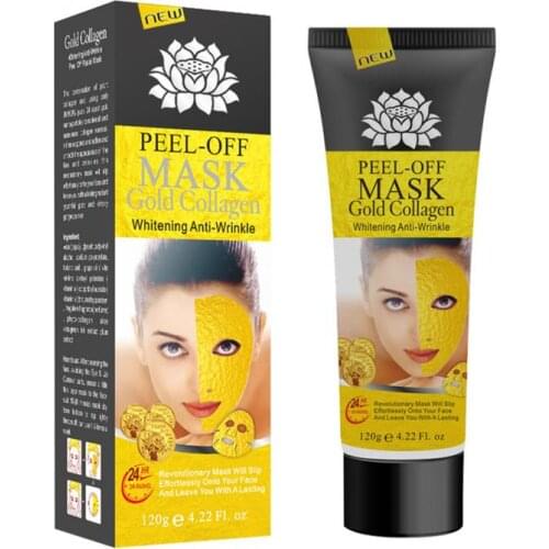 24K Gold Face Mask Peel-Off mask Collagen Facial High Moisture Blackhead Remover whitening and anti wrinkle Oil control mask NEW
