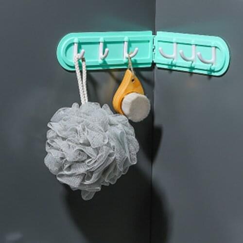 Multifunctional Corner Hook Hanger Coat-Rack Corner-Shelf Wall-Hooks Adhesive Household-Decor Crochet 6 Hooks for Home Bathroom