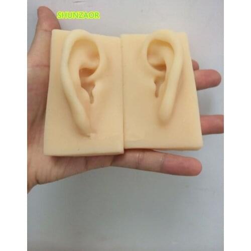 Ear model silicone ear acupuncture practice model simulation ear model right and left for Teaching Resources