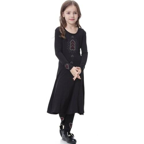 Muslim Children Dubai Abaya Turkey Eid Ramadan Kids Long Dresses Modest Clothing Girl Dress Robe Gowns Islamic Clothes
