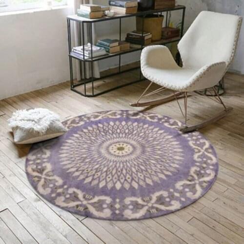 Floor Mats Alfombra Salón Nordic Bedroom Room Round Carpets Home Computer Chair Rug 카페트 коврик для ванной Retro Pattern Circular