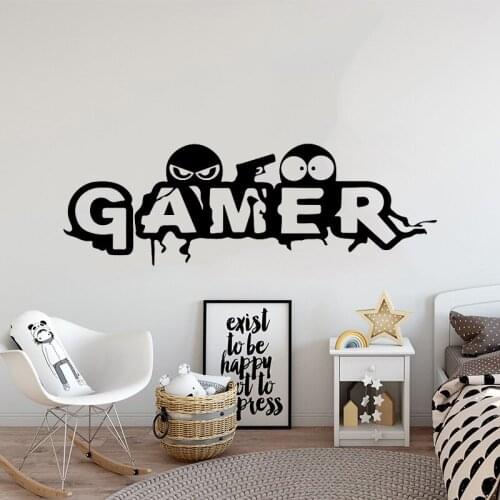 Gamer Wall Decal Vinyl Video Games Wall Sticker For Bedroom D1008