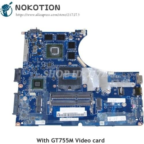 NOKOTION Laptop Motherboard For Lenovo ideapad Y410P MAIN BOARD VIQY0 NM-A031 90003628 HM86 DDR3L GT755M Video card