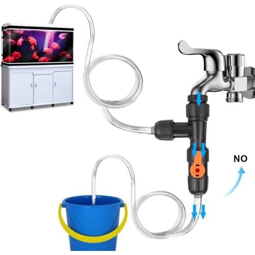 New Aquarium Fish Tank Cleaning Tool Water Pump Water Change Tool Faucet Type Water Exchanger Fish Tank Cleaning Easy To Operate