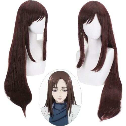 Jujutsu Kaisen Ieiri Shoko Dark Brown Long Straight Hair Cos Wig Is Made Of Artificial High Temperature Silk And Rose Inner Net