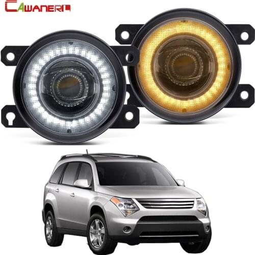 Car Front Bumper LED Angel Eye Fog Light Assembly DRL Daytime Running Light 30W 8000LM 12V For Suzuki XL7 XL-7 2007 2008 2009