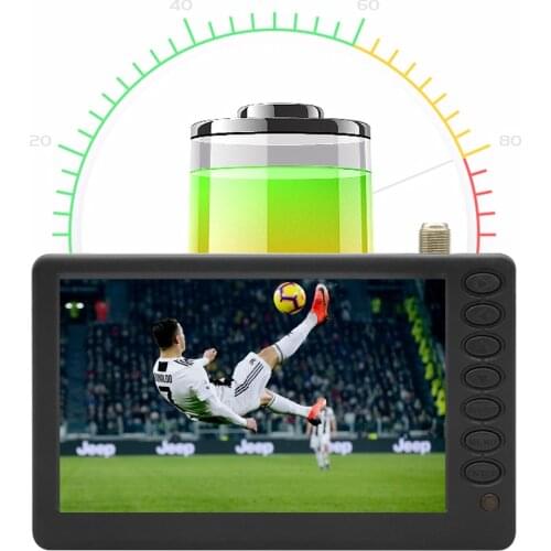 5 inch Portable DVB TV LCD Monitor Rechargeable Battery Powered Wireless Capability HD-TV Full Compatible With DVB-T2 ATSC ISDB
