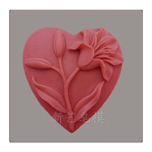 Heart Flower Silicone Soap Mold 3D Silicone Molds Chocolate Mold