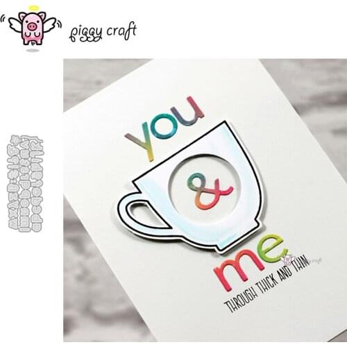 Piggy Craft metal cutting dies cut die mold Small letter decoration Scrapbook paper craft knife mould blade punch stencils dies