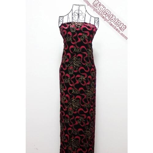 Cloth pure mulberry silk velvet fabric dress shirt fabrics of mothers day gift mother